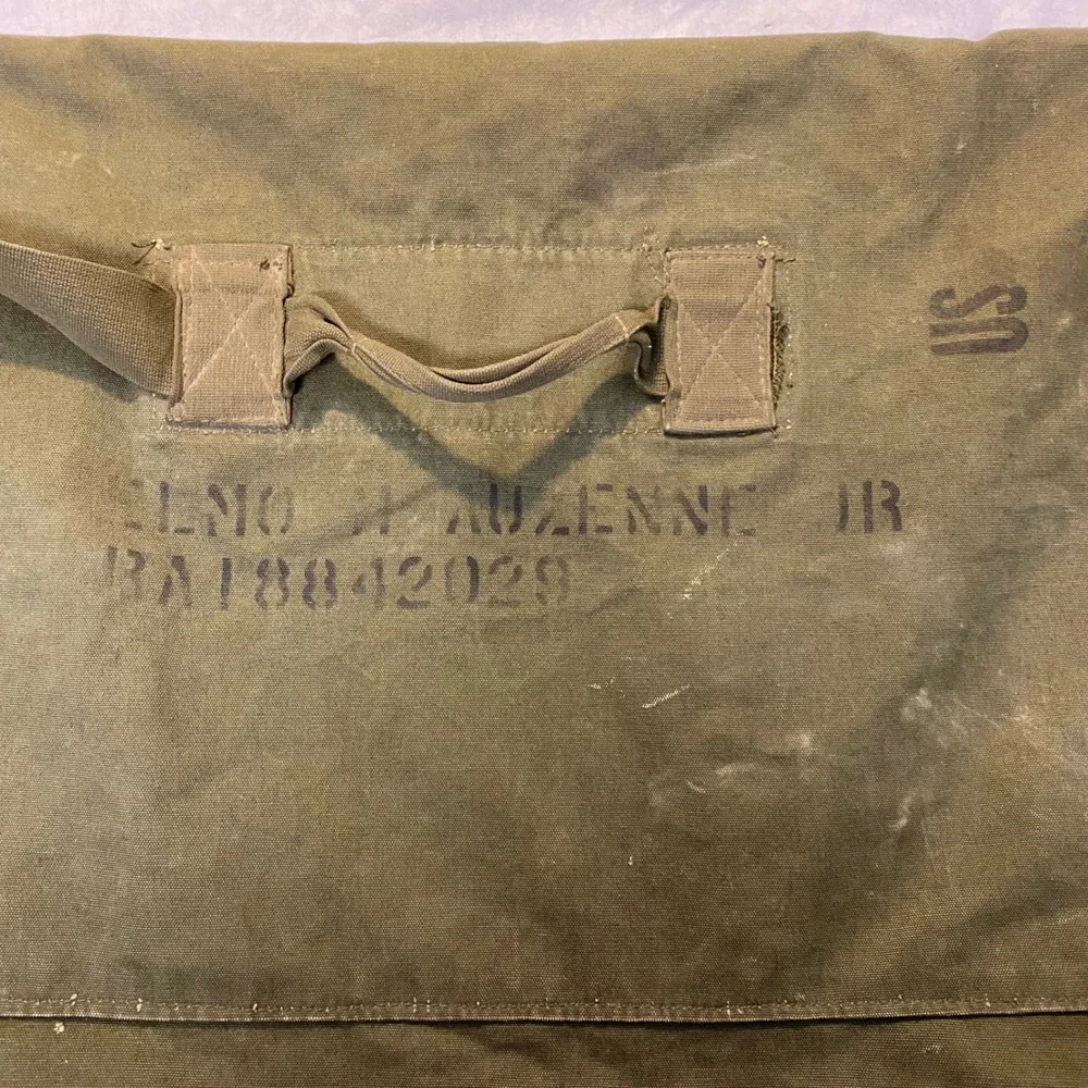 Vintage US Army Canvas Sea Bag Duffel Korean Vietnam Era‎ RA18842029